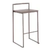 Set Of 2 Fuji Industrial Stackable Barstools - LumiSource
