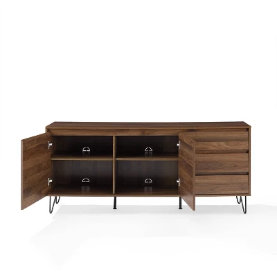 Teagan Record Storage Sideboard Brown Oak - Crosley - Image 10