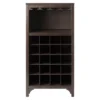 20 Bottles Glass Holder Wine Cabinet Wood/Coffee - Winsome