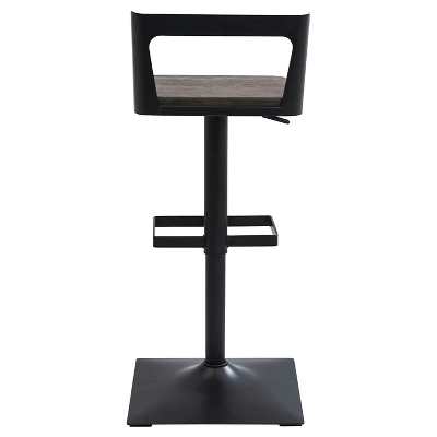 Samurai Industrial Adjustable Barstool Black - LumiSource - Image 5