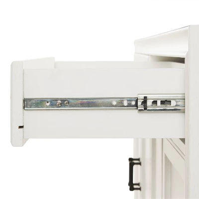 3pc Tara Sideboard And Pantry Set Distressed White - Crosley - Image 12