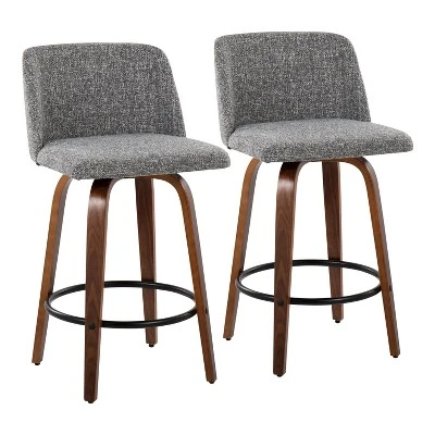 Set Of 2 Toriano Upholstered Counter Height Barstools - Lumisource - Image 12