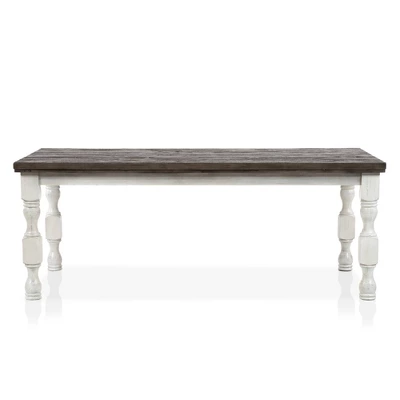 7pc Cambrien Rustic Farmhouse Dining Set Antique White/Gray - HOMES: Inside + Out - Image 6