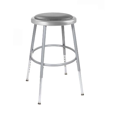 2pk 19 -27" Adjustable Heavy Duty Vinyl Padded Steel Stool - Hampden Furnishings
