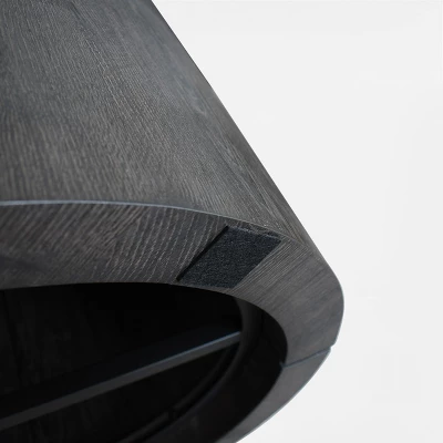 Dwen 46'' KD Manufactured Wood Foild With Grain Paper Round Top Pedestal Dining Table- The Pop Maison - Image 7