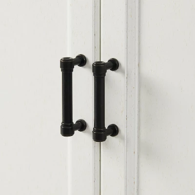 3pc Tara Sideboard And Pantry Set Distressed White - Crosley - Image 13