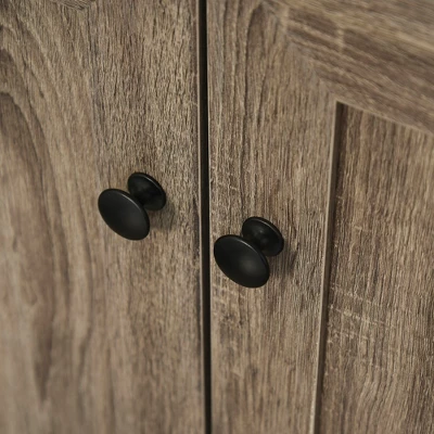 HOMCOM Freestanding Kitchen Pantry Storage With 2 Large Cabinets, 4 Shelves, Framed Glass Doors And Anti-Toppling Design - Image 7