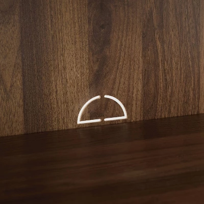 Teagan Record Storage Sideboard Brown Oak - Crosley - Image 14