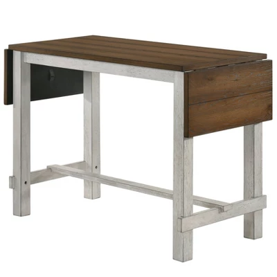 71" Shipway Counter Height Table With Drop Leaf Antique Light Oak/Antique White - HOMES: Inside + Out - Image 4