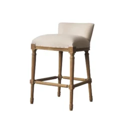 26" Burnham Home Designs Francesca Counter Height Barstool Oak - Boraam