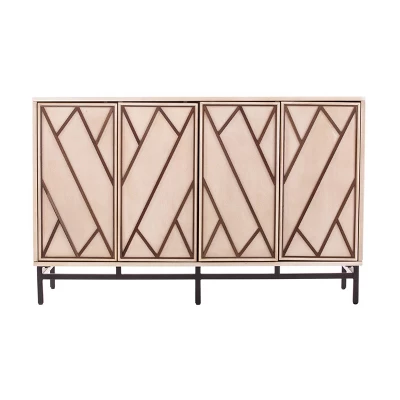 Maisas Art Deco Buffet Antique Cream/Black - Aiden Lane - Image 3