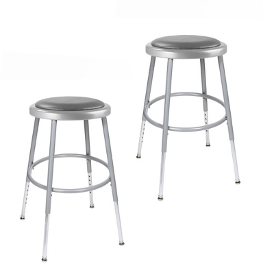 2pk 19 -27" Adjustable Heavy Duty Vinyl Padded Steel Stool - Hampden Furnishings - Image 8