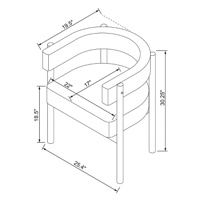 Kenova Upholstered Dining Chair With Wood Dowel Legs Cream - Threshold™ - Image 7