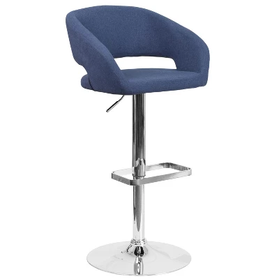Flash Furniture Contemporary Vinyl Adjustable Height Barstool With Rounded Mid-Back - Image 14