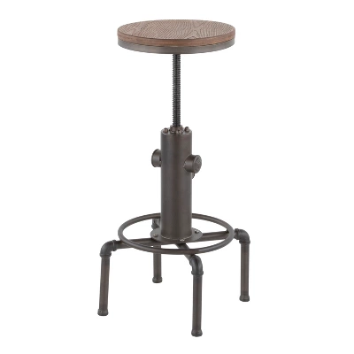 Hydra Industrial Adjustable Barstool - LumiSource - Image 3