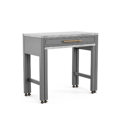 39" Gardenside Rectangle Nested Counter Height Dining Tables White/Light Gray - HOMES: Inside + Out - Image 9