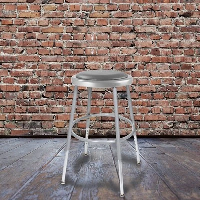 2pk 19 -27" Adjustable Heavy Duty Vinyl Padded Steel Stool - Hampden Furnishings - Image 6