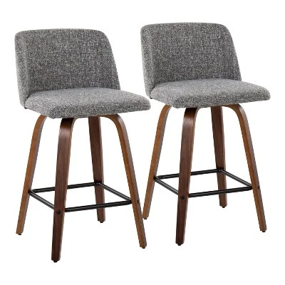 Set Of 2 Toriano Upholstered Counter Height Barstools - Lumisource - Image 11