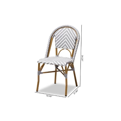 Set Of 2 Celie Indoor And Outdoor Stackable Bistro Dining Chairs - Baxton Studio - Image 6