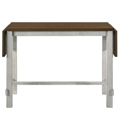 71" Shipway Counter Height Table With Drop Leaf Antique Light Oak/Antique White - HOMES: Inside + Out - Image 5