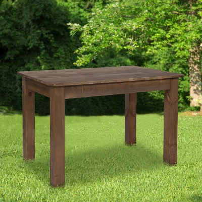 Flash Furniture 46" X 30" Rectangular Solid Pine Farm Dining Table