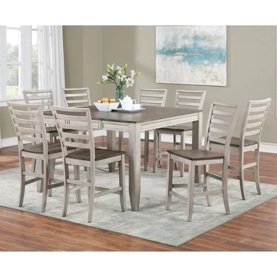 9pc Abacus Counter Dining Set Alabaster/Honey - Steve Silver Co. - Image 10