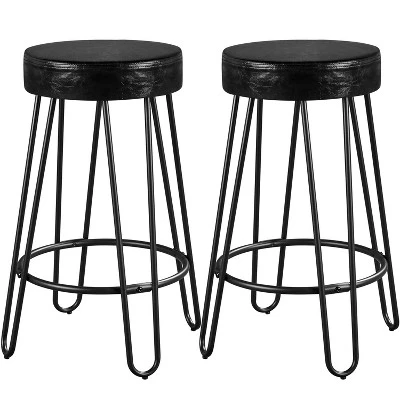 Yaheetech Set Of 2 Faux Leather Round Backless Counter Stools - Image 7