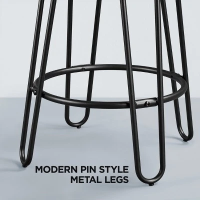 Yaheetech Set Of 2 Faux Leather Round Backless Counter Stools - Image 5