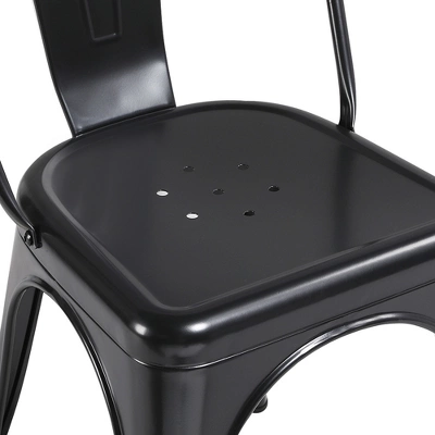 Yaheetech Pack Of 4 Stackable Classic Metal Dining Chair For Indoor Outdoor - Image 5