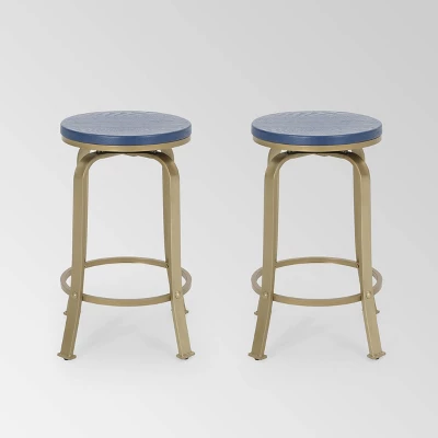 Set Of 2 Skyla Modern Industrial Swivel Counter Height Barstool - Christopher Knight Home - Image 8