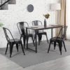 Yaheetech Pack Of 4 Stackable Classic Metal Dining Chair For Indoor Outdoor