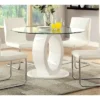 Spearelton Oval Pedestal Round Dining Table White - HOMES: Inside + Out