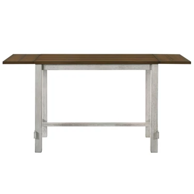 71" Shipway Counter Height Table With Drop Leaf Antique Light Oak/Antique White - HOMES: Inside + Out - Image 2