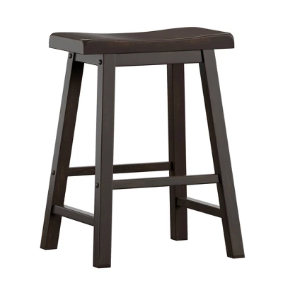 Set Of 2 24" Chimney Hill Saddle Counter Height Barstool - Inspire Q - Image 4