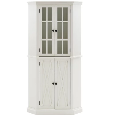 Home Source Enclosed Charcoal Corner Cabinet - Image 9