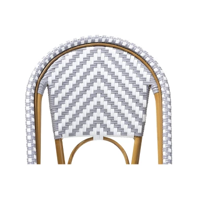 Set Of 2 Celie Indoor And Outdoor Stackable Bistro Dining Chairs - Baxton Studio - Image 3