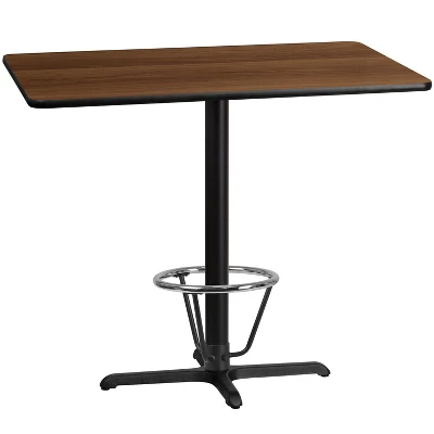Flash Furniture 30'' X 48'' Rectangular Laminate Table Top With 23.5'' X 29.5'' Bar Height Table Base And Foot Ring - Image 5