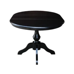 36" Kent Round Top Pedestal Dining Table With 12" Leaf - International Concepts