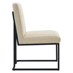 Indulge Channel Tufted Fabric Armless Dining Chair - Modway