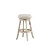 29" Fenton Swivel Barstool Wire Brush Ivory - Boraam