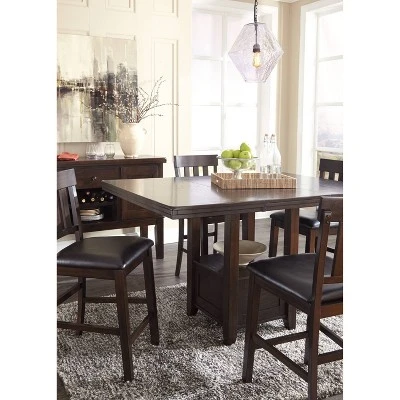 Counter Height Extendable Dining Table Dark Chestnut - Signature Design By Ashley - Image 3