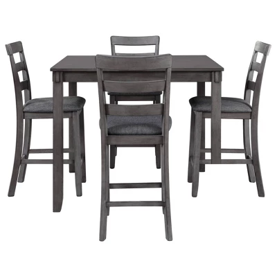 Set Of 5 Bridson Counter Height Dining Table And Barstools Gray - Signature Design By Ashley - Image 2