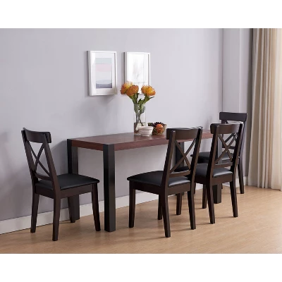 60" Holt Modern Two-Tone Dining Table Walnut - MiBasics - Image 4