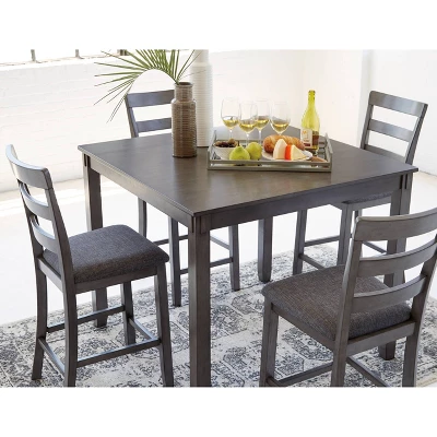 Set Of 5 Bridson Counter Height Dining Table And Barstools Gray - Signature Design By Ashley - Image 6