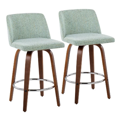Set Of 2 Toriano Upholstered Counter Height Barstools - Lumisource - Image 16