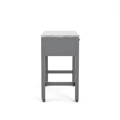 39" Gardenside Rectangle Nested Counter Height Dining Tables White/Light Gray - HOMES: Inside + Out - Image 7