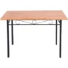 Costway 47'' Dining Table Modern Rectangular Kitchen With Spacious Tabletop & Steel Legs