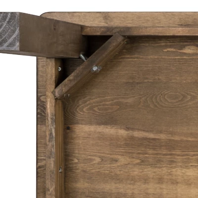 Emma And Oliver 60" X 38" Rectangular Antique Rustic Solid Pine Farm Dining Table - Image 6