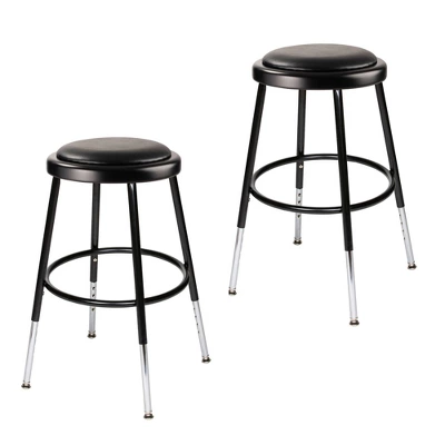 2pk 19 -27" Adjustable Heavy Duty Vinyl Padded Steel Stool - Hampden Furnishings - Image 9