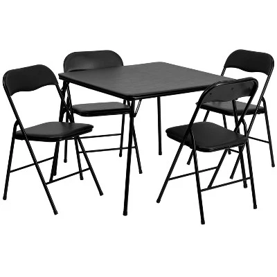 Flash Furniture 5 Piece Folding Card Table And Chair Set - Image 15